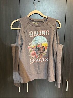 Gypsy Hearts Off shoulder sweater - wmns small